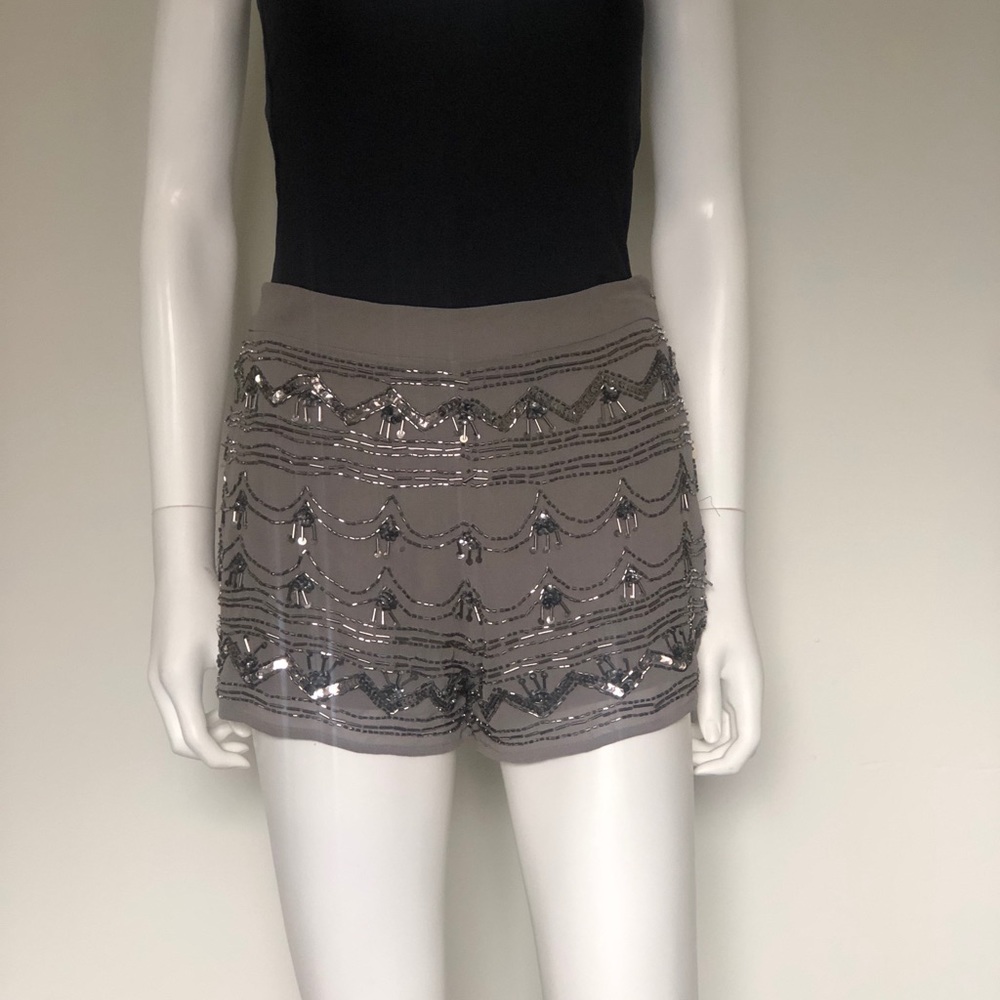 Forever 21 Sexy Sequin Shorts Gray & Silver Small